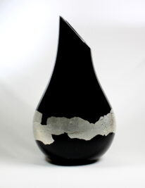 Black with Silver Vase by Guy Hollington at The Avenue Gallery, a contemporary fine art gallery in Victoria, BC, Canada.