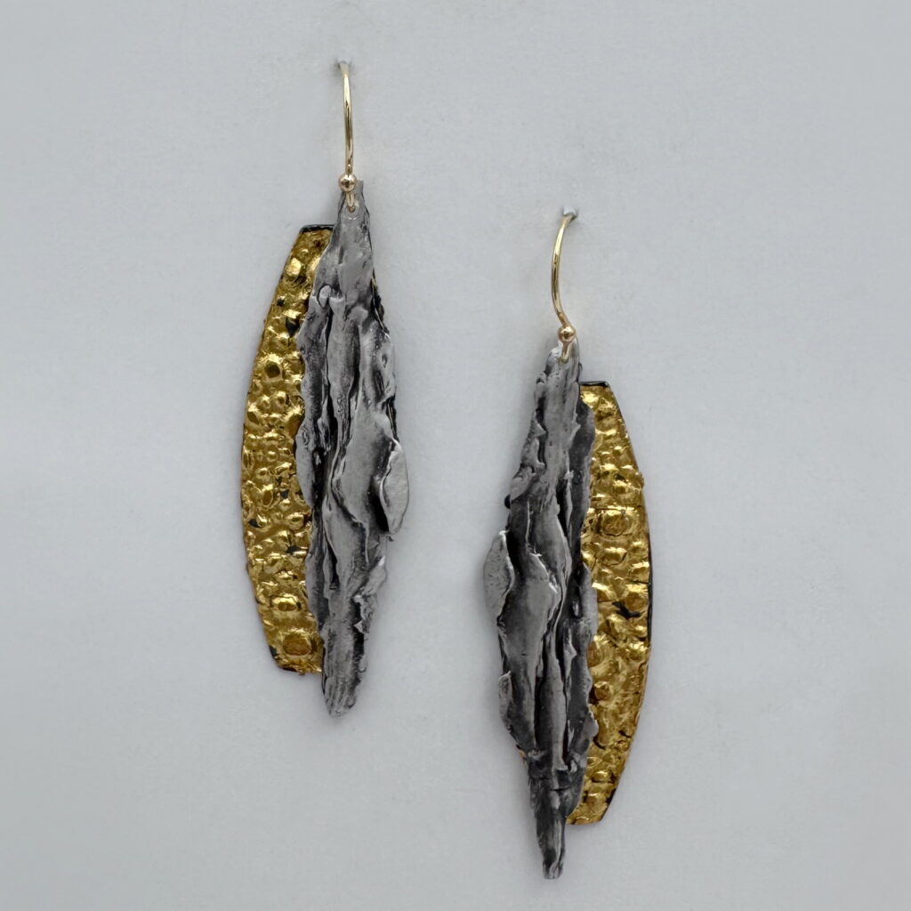 Emergence Earrings by Air & Earth Design at The Avenue Gallery, a contemporary fine art gallery in Victoria, BC, Canada.