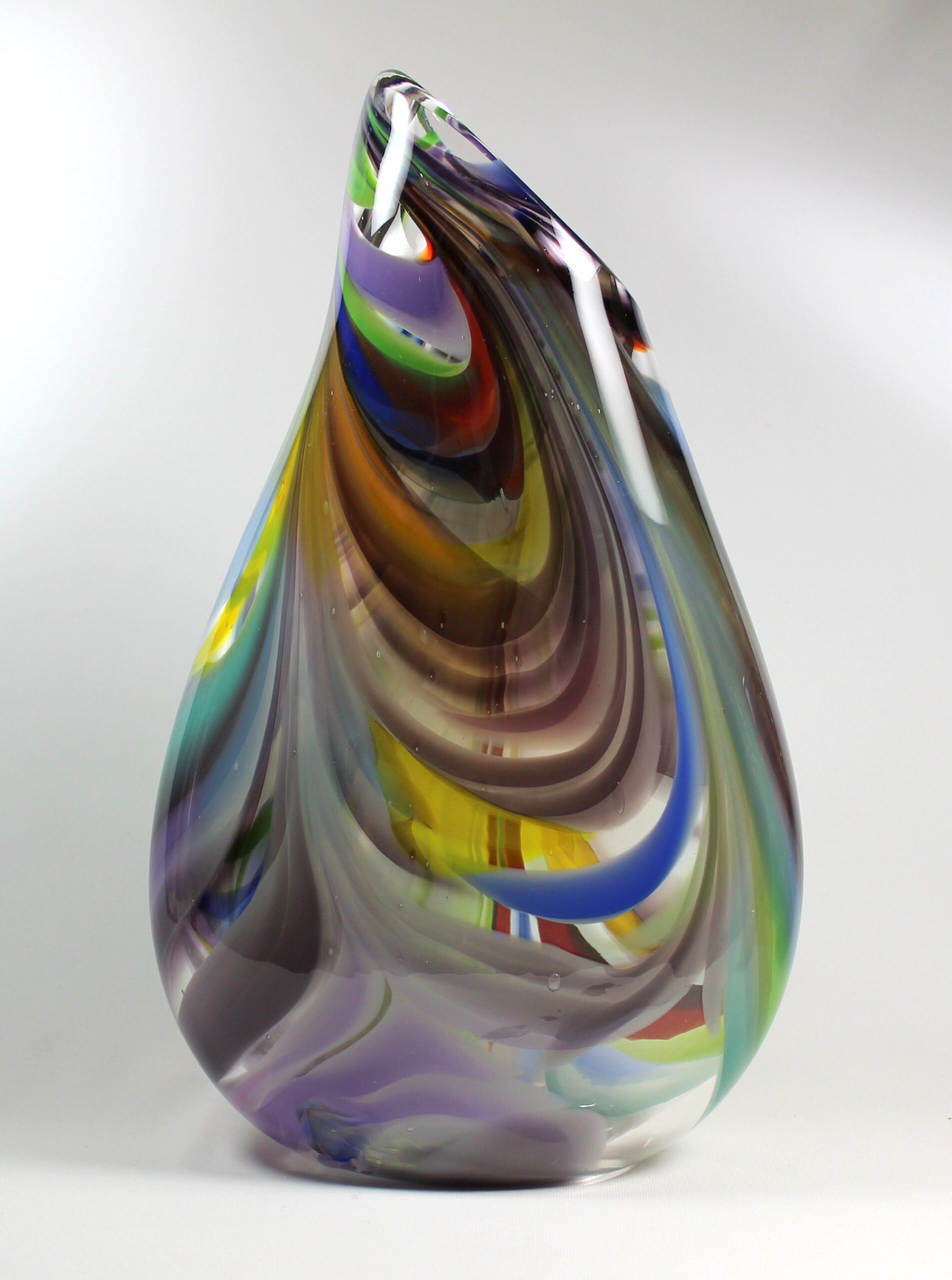 Feathered Multicolour Vase by Guy Hollington at The Avenue Gallery, a contemporary fine art gallery in Victoria, BC, Canada.