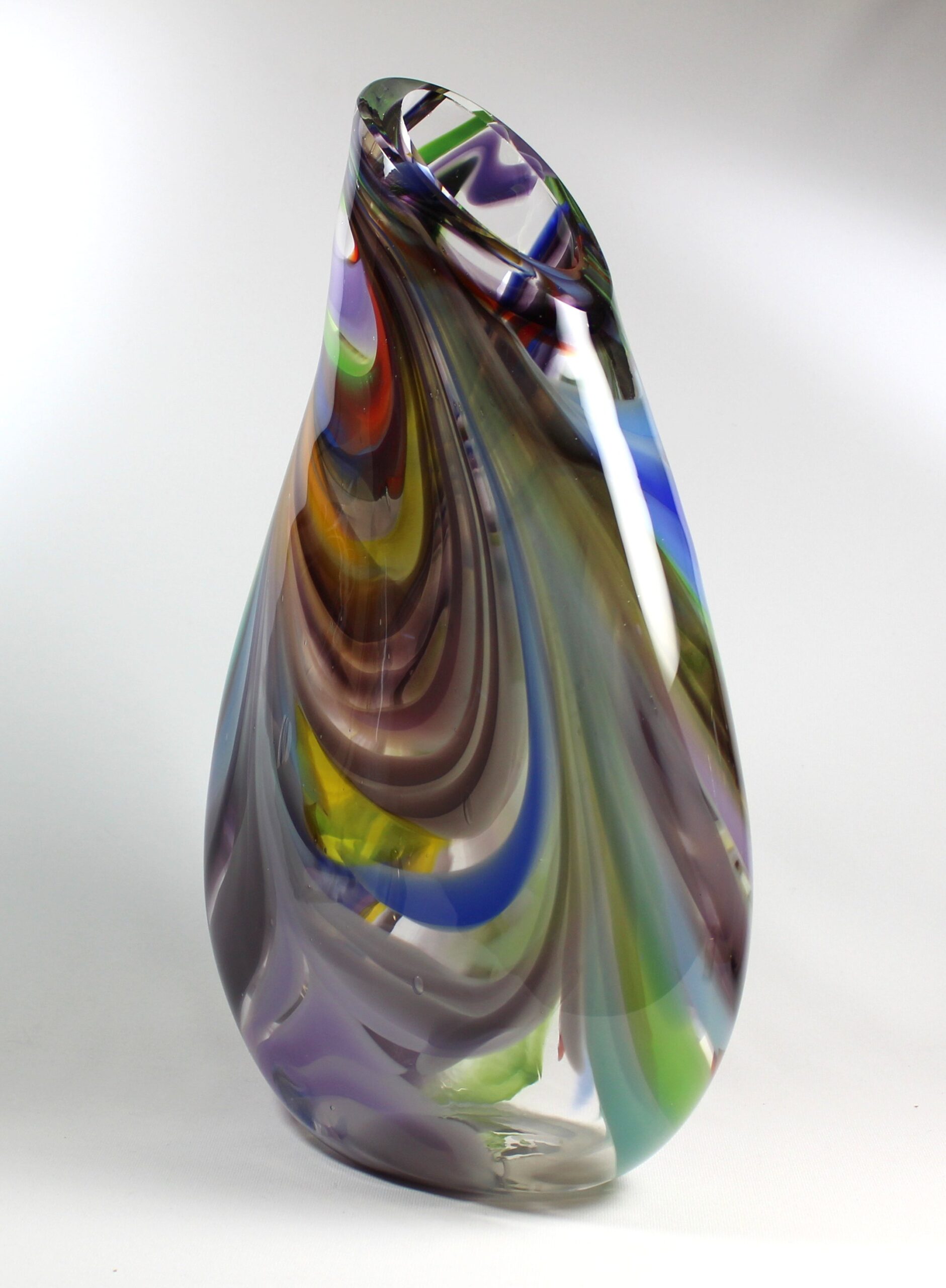 Feathered Multicolour Vase by Guy Hollington at The Avenue Gallery, a contemporary fine art gallery in Victoria, BC, Canada.