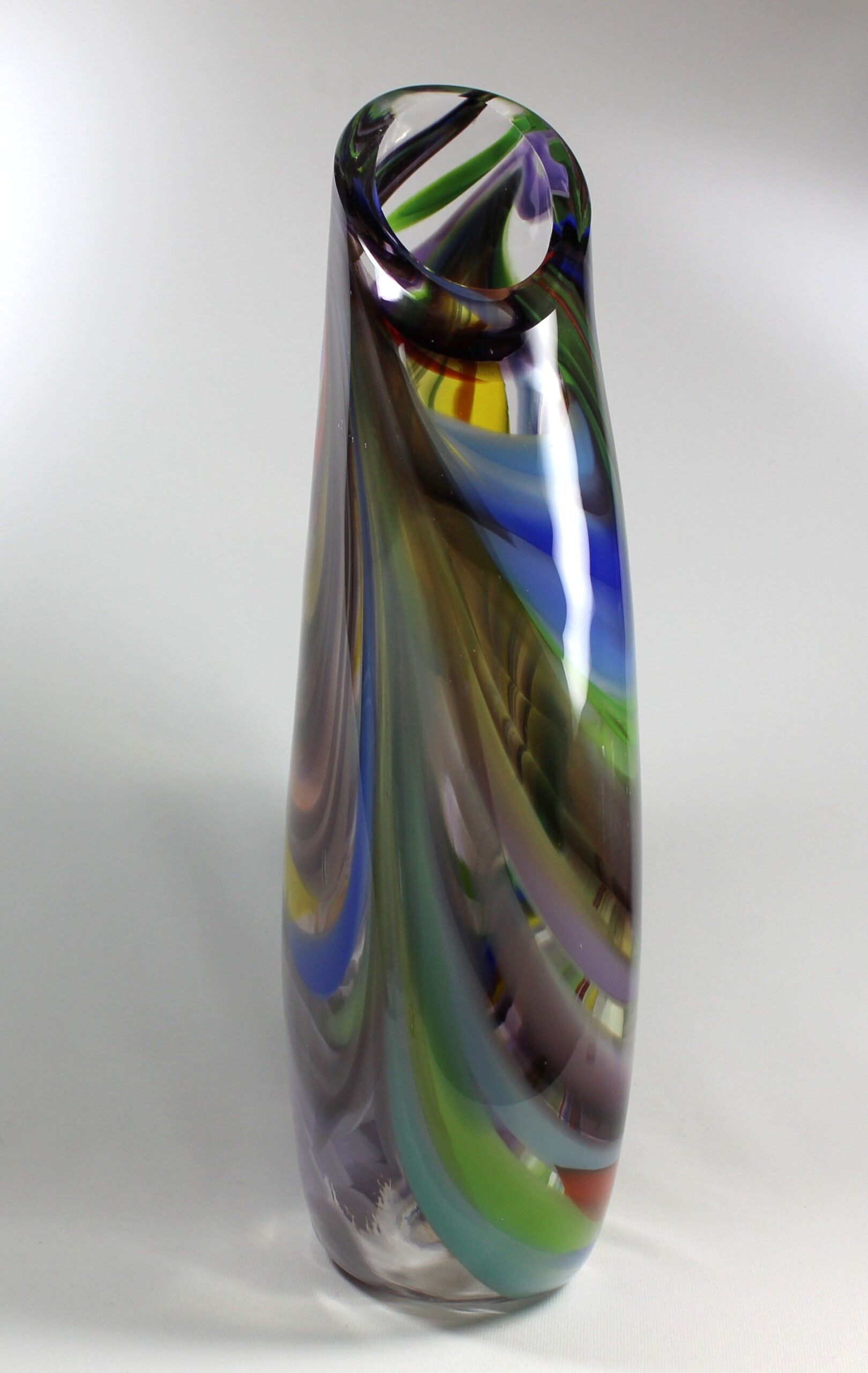 Feathered Multicolour Vase by Guy Hollington at The Avenue Gallery, a contemporary fine art gallery in Victoria, BC, Canada.