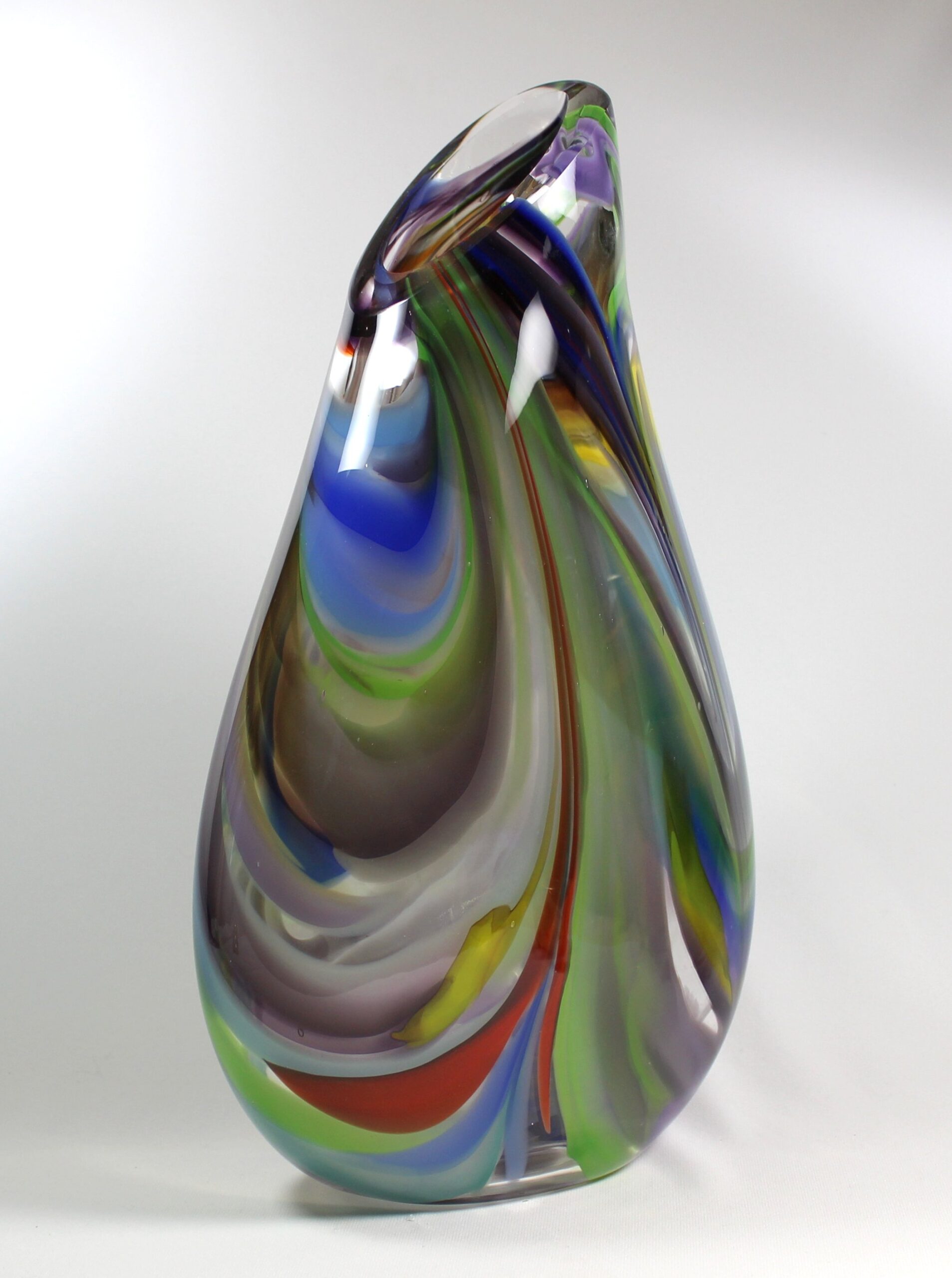 Feathered Multicolour Vase by Guy Hollington at The Avenue Gallery, a contemporary fine art gallery in Victoria, BC, Canada.