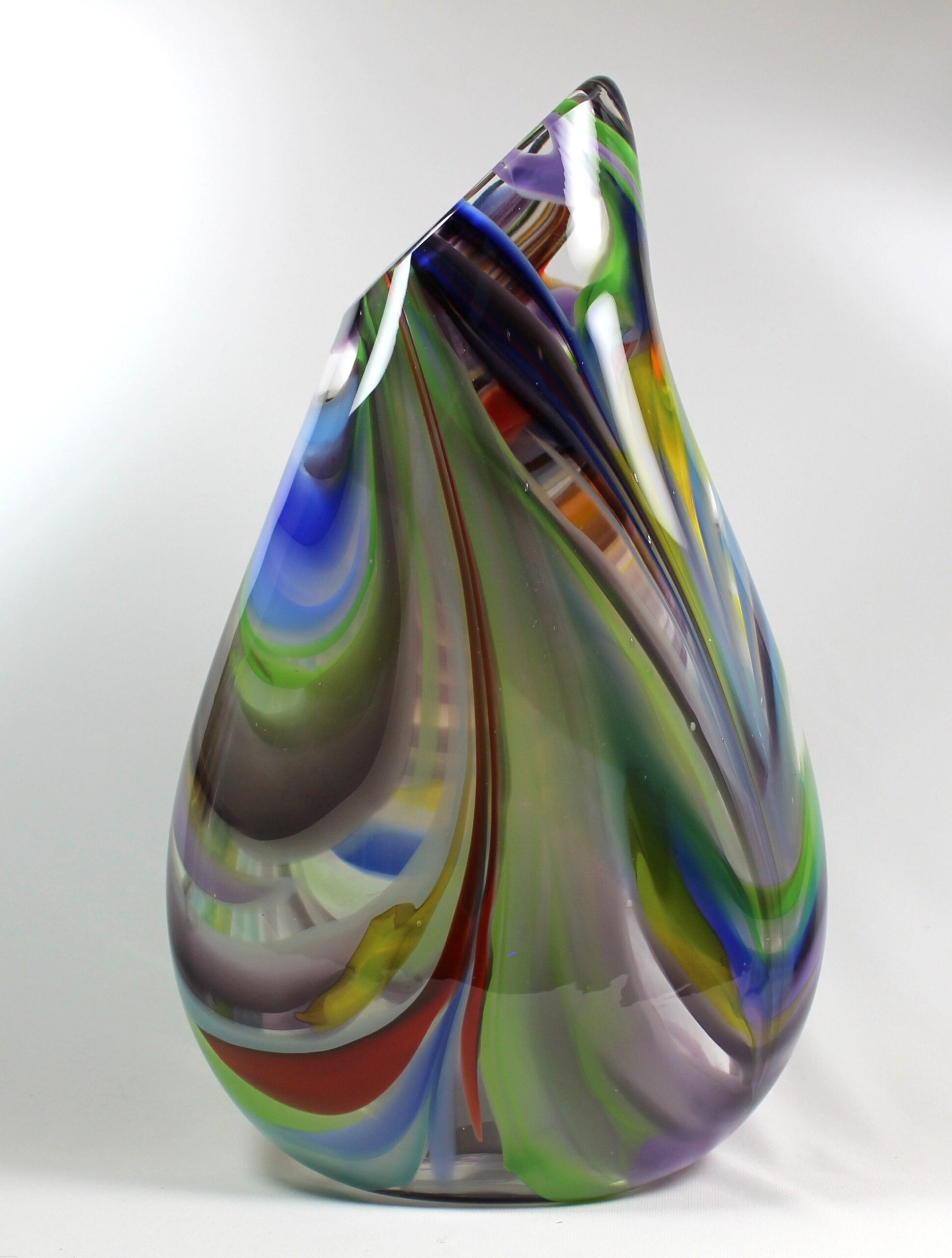 Feathered Multicolour Vase by Guy Hollington at The Avenue Gallery, a contemporary fine art gallery in Victoria, BC, Canada.