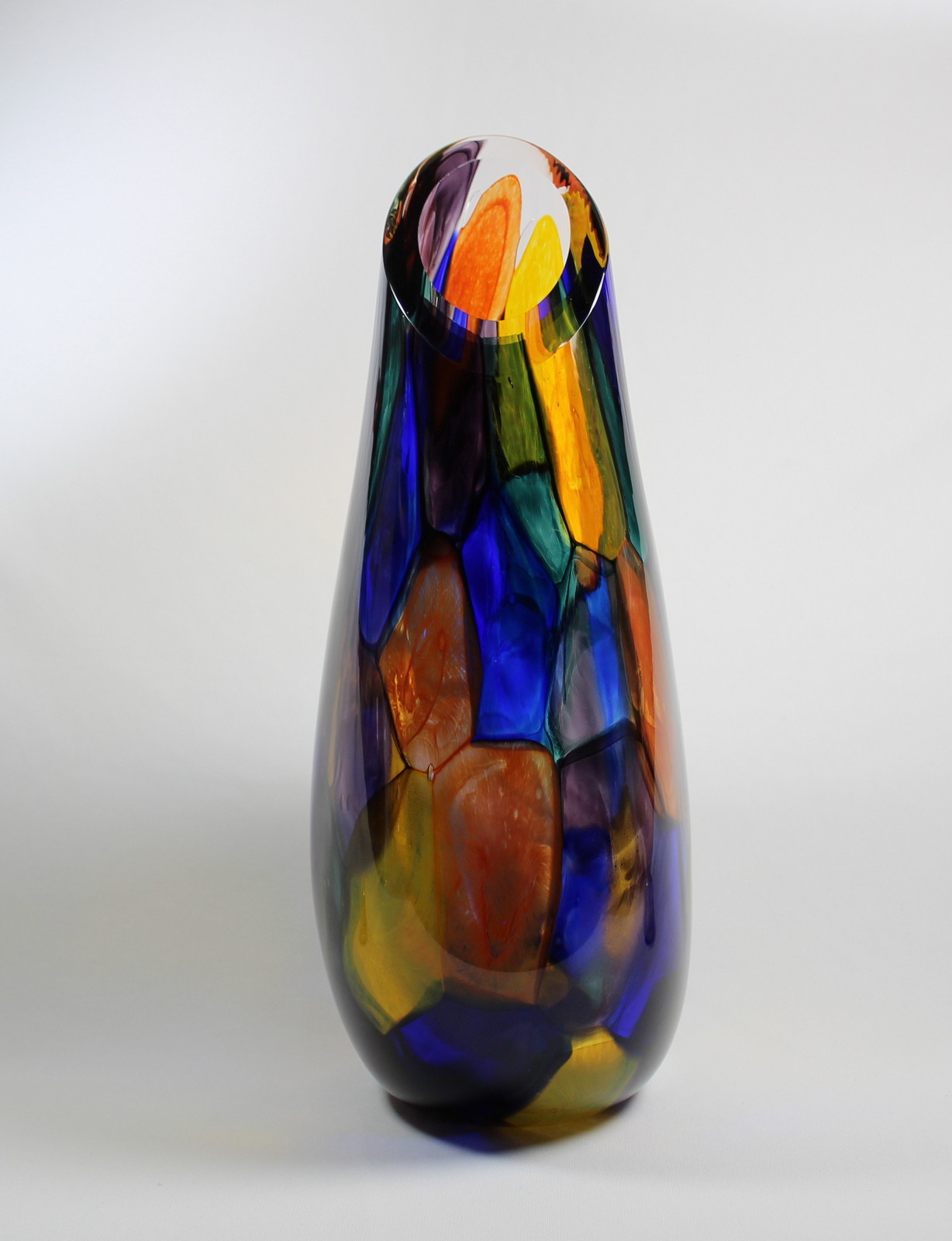 Stained Glass Vase by Guy Hollington at The Avenue Gallery, a contemporary fine art gallery in Victoria, BC, Canada.