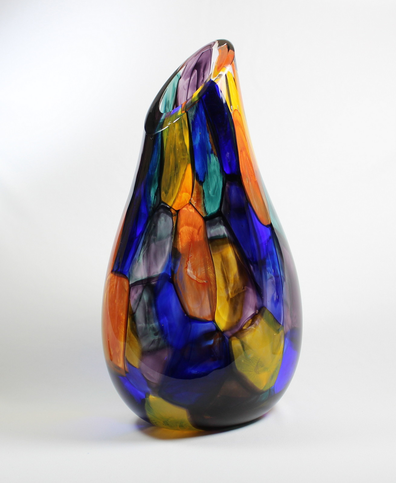 Stained Glass Vase by Guy Hollington at The Avenue Gallery, a contemporary fine art gallery in Victoria, BC, Canada.