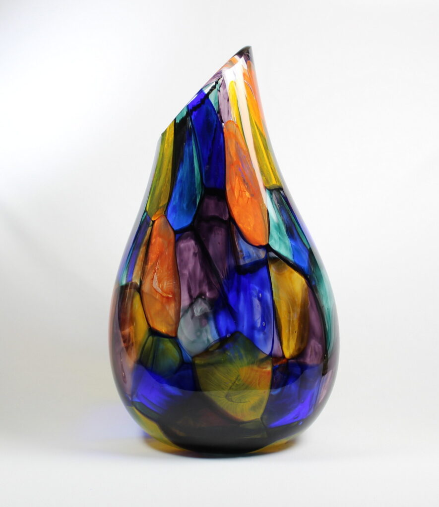 Stained Glass Vase by Guy Hollington at The Avenue Gallery, a contemporary fine art gallery in Victoria, BC, Canada.