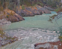 On the Green River by Andrii Yendakov at The Avenue Gallery, a contemporary fine art gallery in Victoria, BC, Canada.