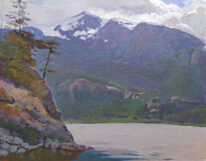 View of Mount McBride by Andrii Yendakov at The Avenue Gallery, a contemporary fine art gallery in Victoria, BC, Canada.