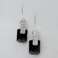 Lunar Bar Earrings with Smoky Quartz by A & R Jewellery at The Avenue Gallery, a contemporary fine art gallery in Victoria, BC, Canada.