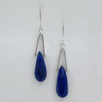 V-Bail Earrings with Lapis by A & R Jewellery at The Avenue Gallery, a contemporary fine art gallery in Victoria, BC, Canada.