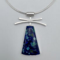 Azurite-Malachite-Chrysocolla Pendant by A & R Jewellery at The Avenue Gallery, a contemporary fine art gallery in Victoria, BC, Canada.