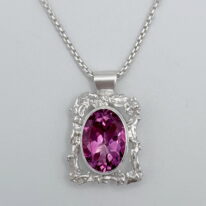 Twigs Pendant with Pink Topaz by A & R Jewellery at The Avenue Gallery, a contemporary fine art gallery in Victoria, BC, Canada.