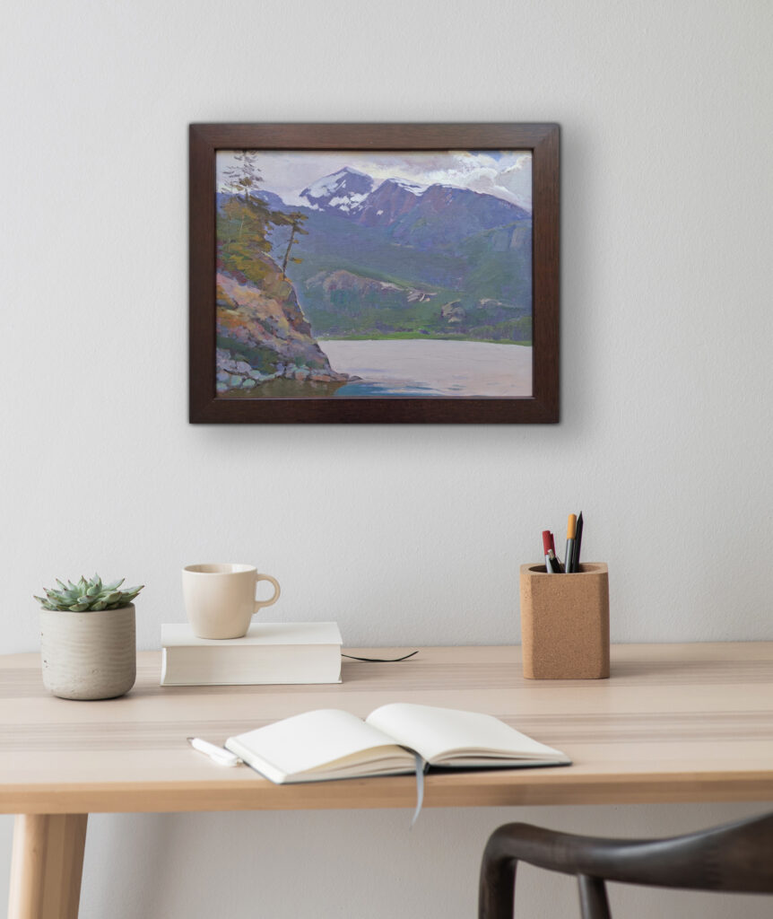 View of Mount McBride by Andrii Yendakov at The Avenue Gallery, a contemporary fine art gallery in Victoria, BC, Canada.