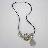 Rutilated Quartz Drop Pendant by Air & Earth Design at The Avenue Gallery, a contemporary fine art gallery in Victoria, BC, Canada.