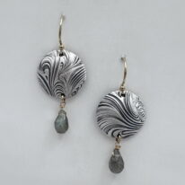 Focus Earrings with Labradorite by Air & Earth Design at The Avenue Gallery, a contemporary fine art gallery in Victoria, BC, Canada.