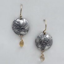 Focus Earrings with Citrine by Air & Earth Design at The Avenue Gallery, a contemporary fine art gallery in Victoria, BC, Canada.