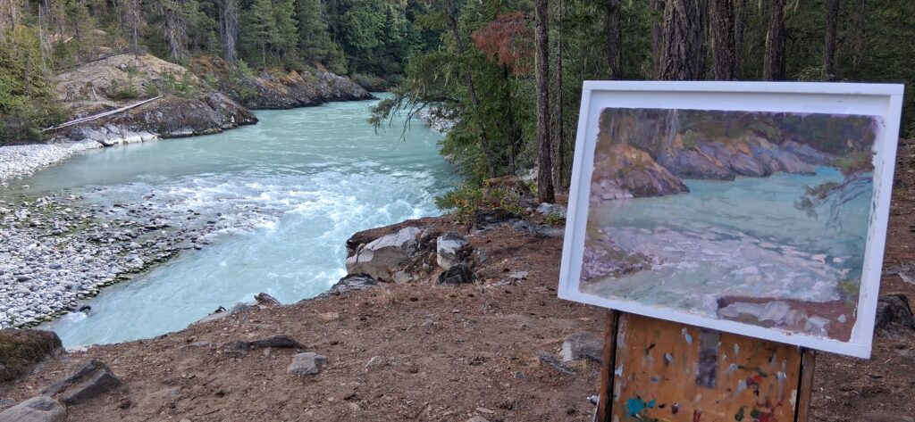 On the Green River by Andrii Yendakov at The Avenue Gallery, a contemporary fine art gallery in Victoria, BC, Canada.