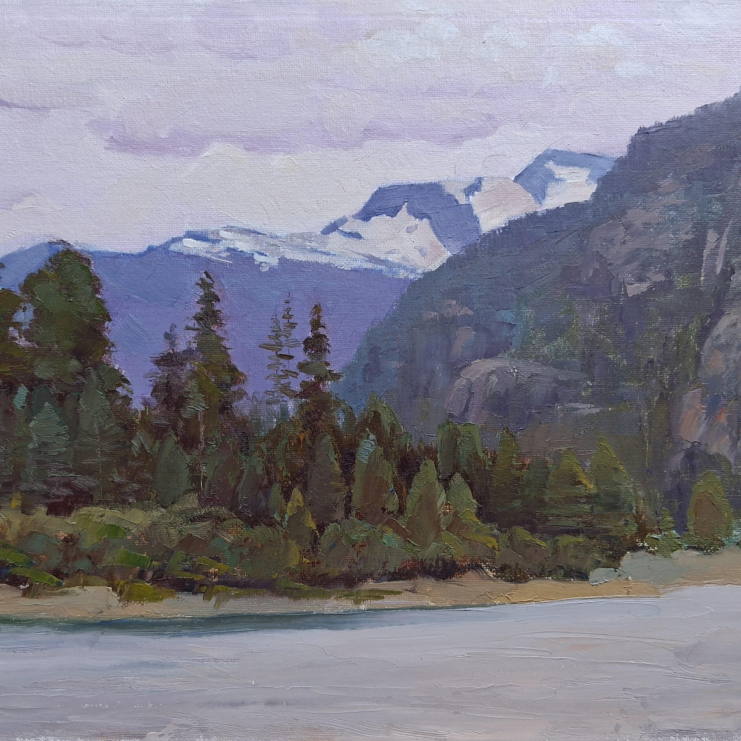 Buttle Lake Mount McBride by Andrii Yendakov at The Avenue Gallery, a contemporary fine art gallery in Victoria, BC, Canada.