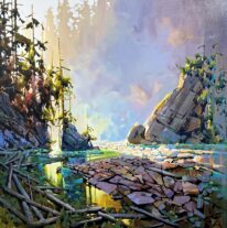 Break Light Over West Coast by Bi Yuan Cheng at The Avenue Gallery, a contemporary fine art gallery in Victoria, BC, Canada.
