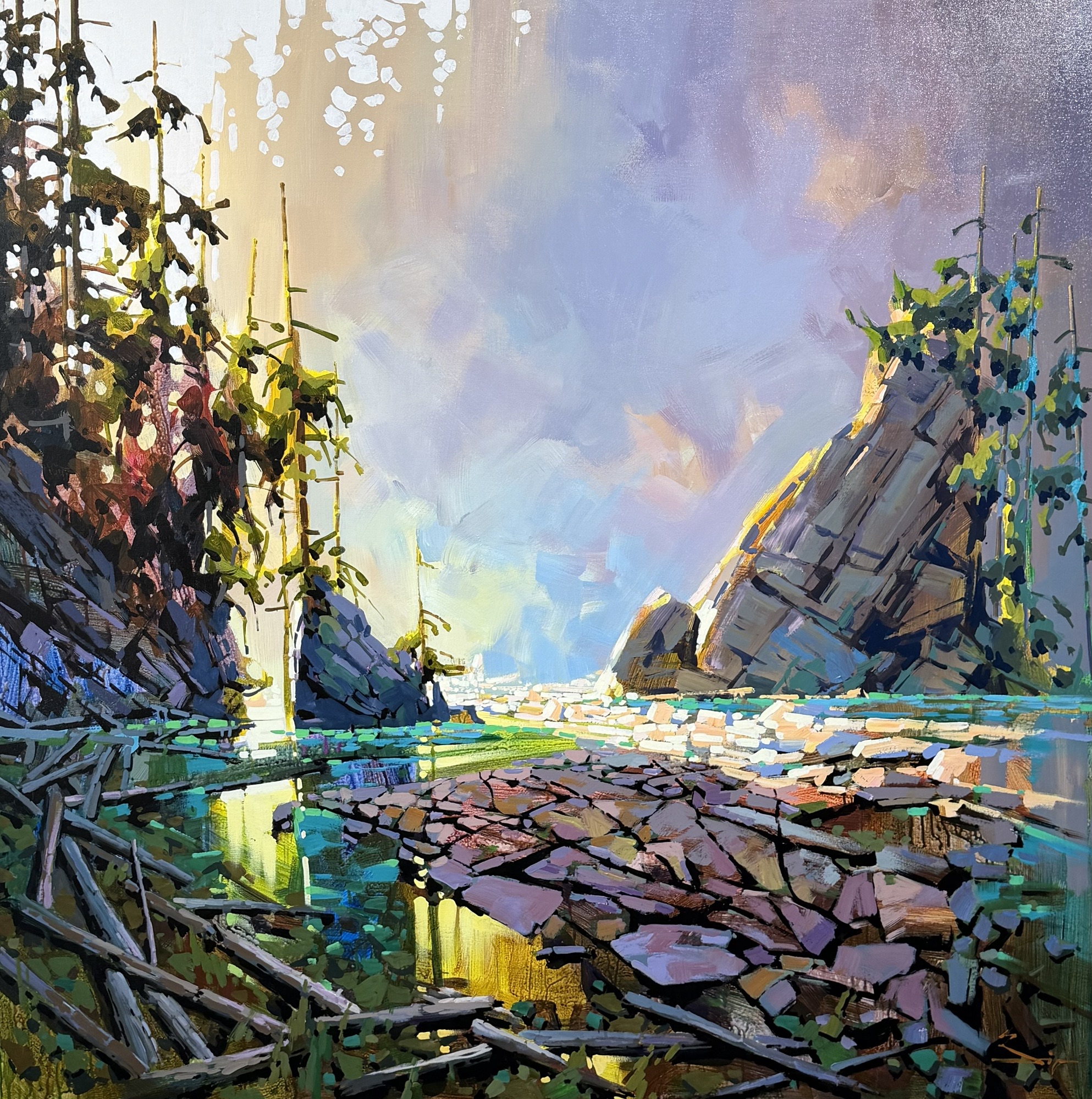 Break Light Over West Coast by Bi Yuan Cheng at The Avenue Gallery, a contemporary fine art gallery in Victoria, BC, Canada.
