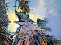 On the West Coast Trail by Bi Yuan Cheng at The Avenue Gallery, a contemporary fine art gallery in Victoria, BC, Canada.