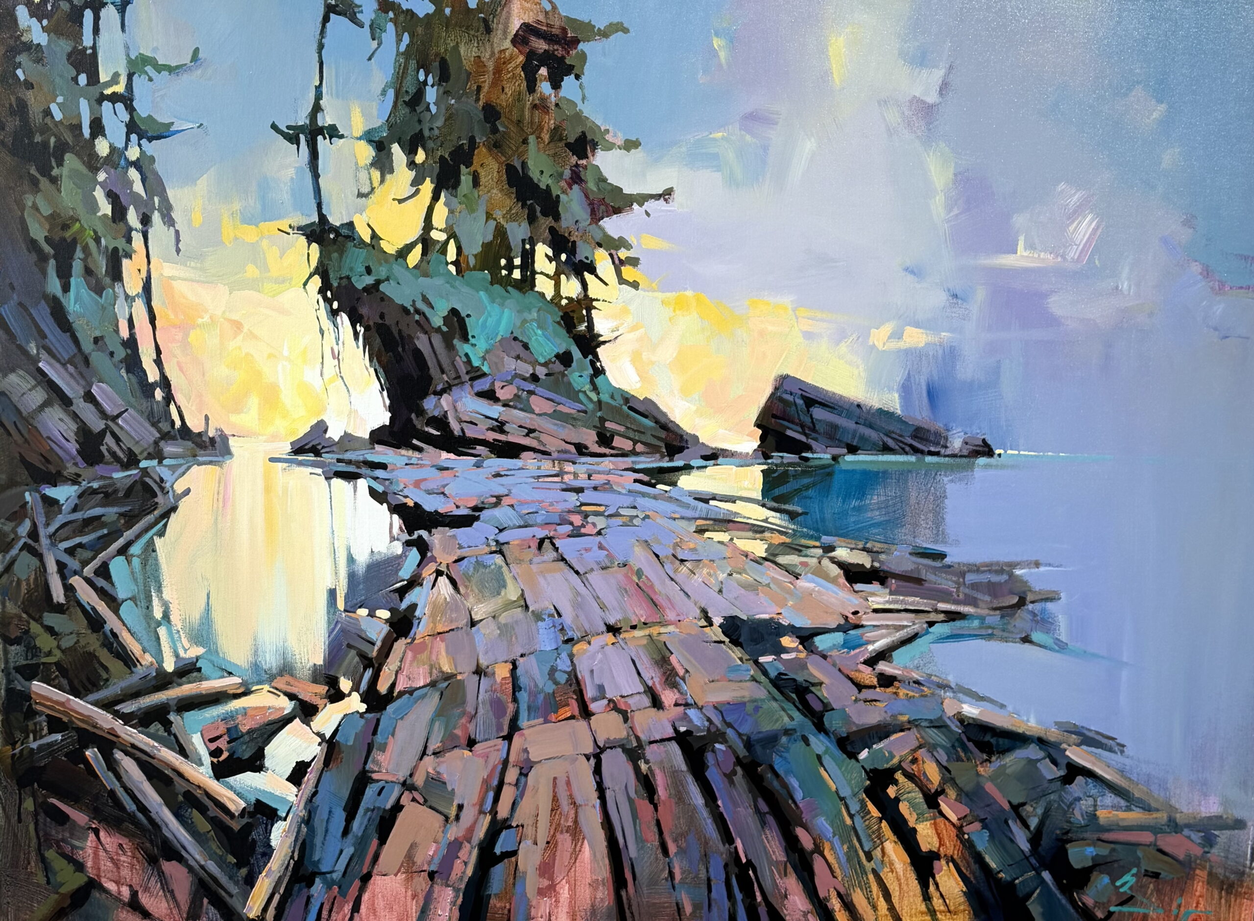 On the West Coast Trail by Bi Yuan Cheng at The Avenue Gallery, a contemporary fine art gallery in Victoria, BC, Canada.