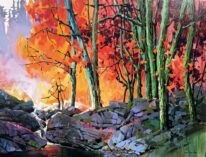 Autumn Colours by Bi Yuan Cheng at The Avenue Gallery, a contemporary fine art gallery in Victoria, BC, Canada.