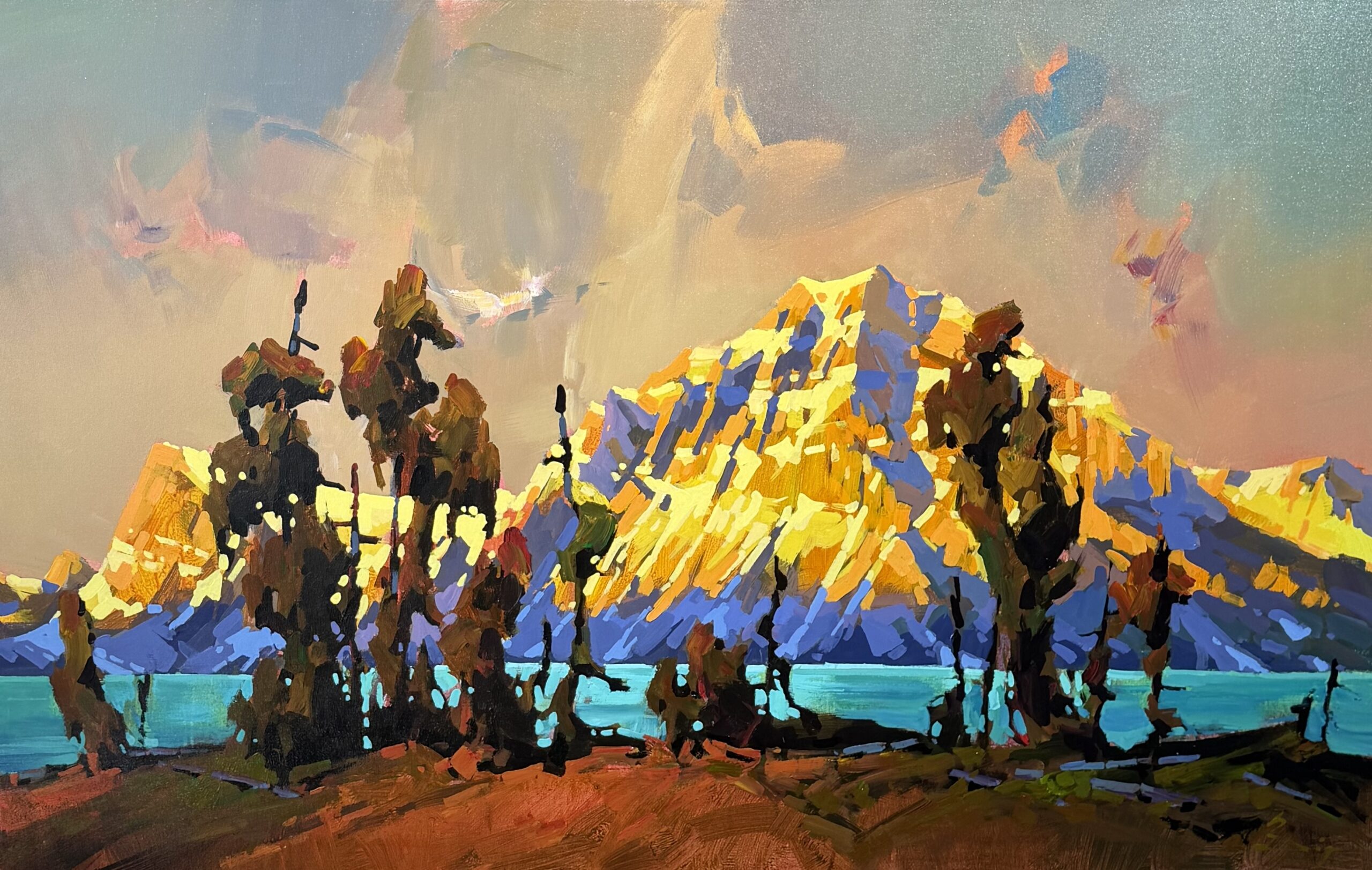 Bow Lake by Bi Yuan Cheng at The Avenue Gallery, a contemporary fine art gallery in Victoria, BC, Canada.