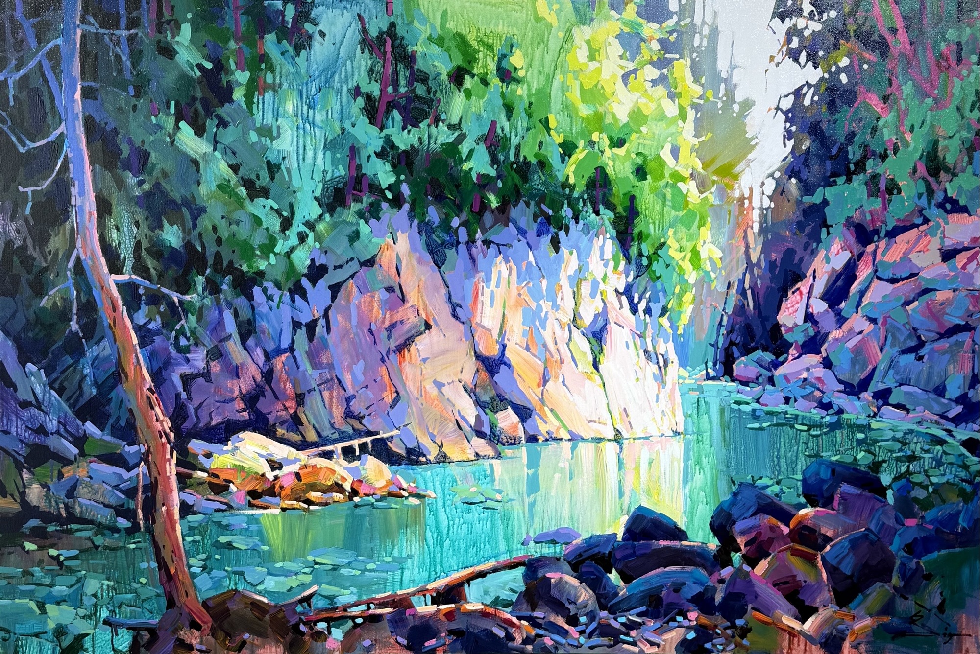 Lynn Canyon by Bi Yuan Cheng at The Avenue Gallery, a contemporary fine art gallery in Victoria, BC, Canada.