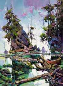 Stone and Wood by Bi Yuan Cheng at The Avenue Gallery, a contemporary fine art gallery in Victoria, BC, Canada.