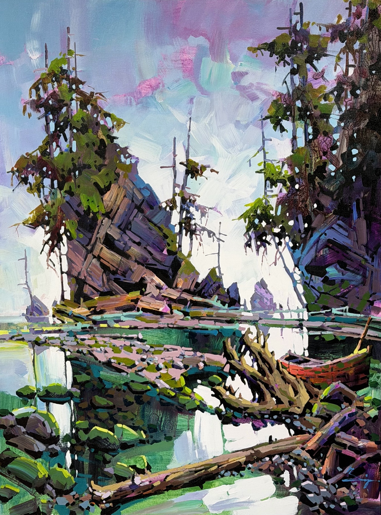 Stone and Wood by Bi Yuan Cheng at The Avenue Gallery, a contemporary fine art gallery in Victoria, BC, Canada.