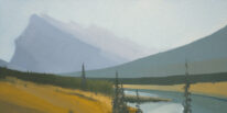 Morning Mist, Mt. Rundle by Michael King at The Avenue Gallery, a contemporary fine art gallery in Victoria, BC, Canada.