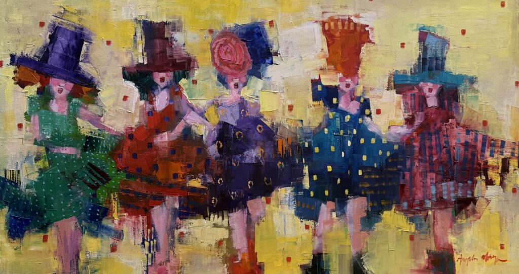 Apparel Peril by Angela Morgan at The Avenue Gallery, a contemporary fine art gallery in Victoria, BC, Canada.