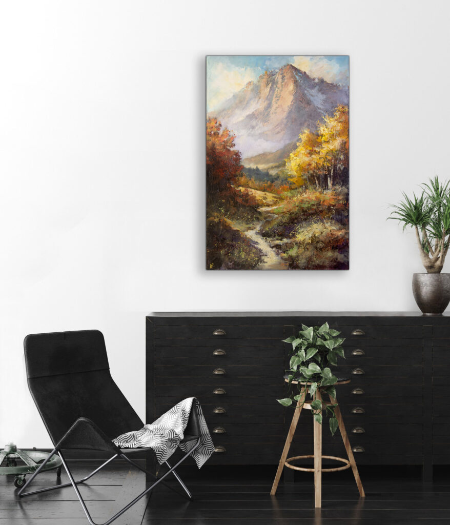 Mountain and Trail by William Liao at The Avenue Gallery, a contemporary fine art gallery in Victoria, BC, Canada.