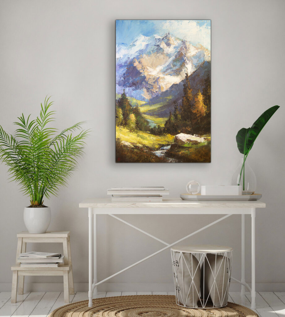 Meet the Mountain by William Liao at The Avenue Gallery, a contemporary fine art gallery in Victoria, BC, Canada.