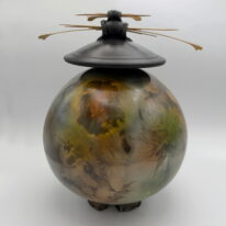 Large Round Vase with Double Top by Geoff Searle at The Avenue Gallery, a contemporary fine art gallery in Victoria, BC, Canada.