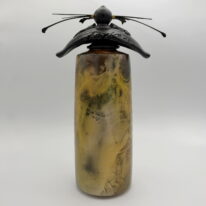 Tall Thin Vase with Top by Geoff Searle at The Avenue Gallery, a contemporary fine art gallery in Victoria, BC, Canada.