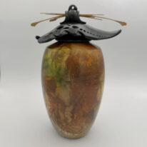 Medium Tall Vase with Top by Geoff Searle at The Avenue Gallery, a contemporary fine art gallery in Victoria, BC, Canada.
