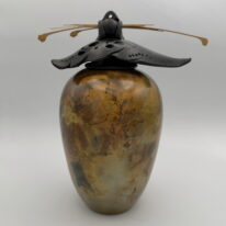Medium Tall Vase with Top by Geoff Searle at The Avenue Gallery, a contemporary fine art gallery in Victoria, BC, Canada.
