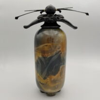 Medium Thin Vase with Top by Geoff Searle at The Avenue Gallery, a contemporary fine art gallery in Victoria, BC, Canada.