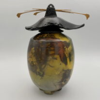 Small Flatneck Vase with Top by Geoff Searle at The Avenue Gallery, a contemporary fine art gallery in Victoria, BC, Canada.