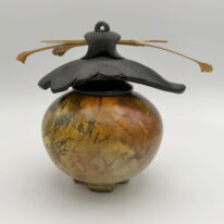 Small Round Vase with Top by Geoff Searle at The Avenue Gallery, a contemporary fine art gallery in Victoria, BC, Canada.